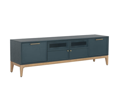 NAHLA RIVERO MEDIA CONSOLE AND CABINET - TEAL