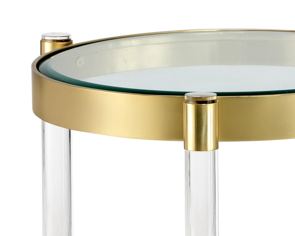 NAHLA YORK END TABLE - BRASS