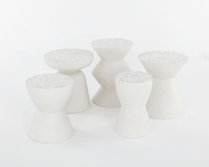 NAHLA LUCIDA END TABLE - TERRAZZO