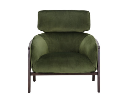 NAHLA MAXIMUS LOUNGE CHAIR - MOSS GREEN