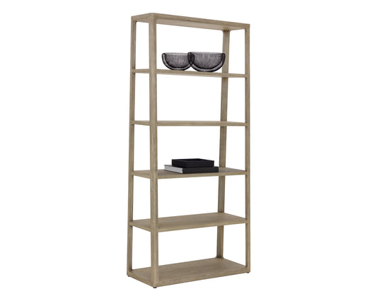 NAHLA DONCASTER BOOKCASE - LARGE - SMOKE GREY