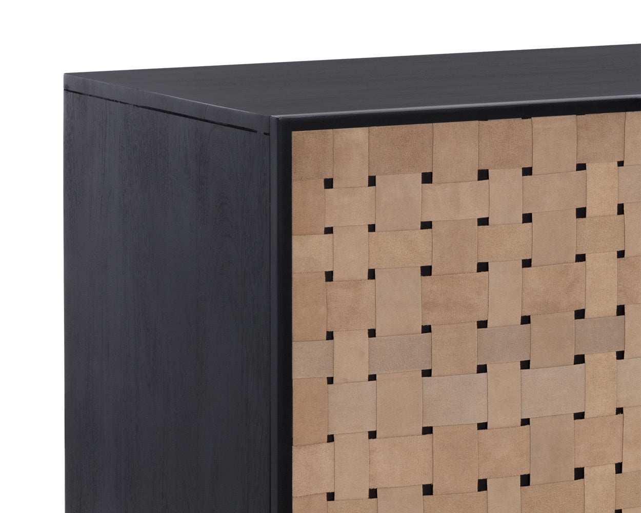 NAHLA OMARI SIDEBOARD - LARGE - SUEDE LIGHT TAN LEATHER