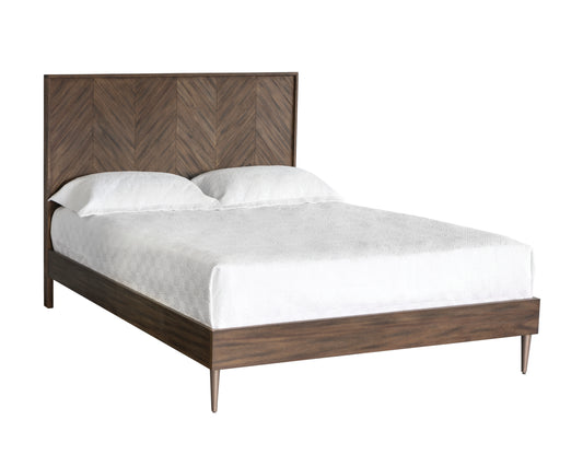 NAHLA GREYSON BED - QUEEN - SMOKE ACACIA