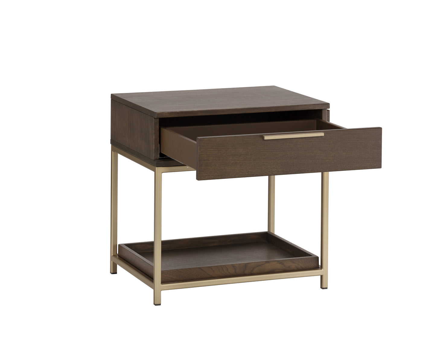 NAHLA REBEL NIGHTSTAND - SMALL - GOLD - RAW UMBER