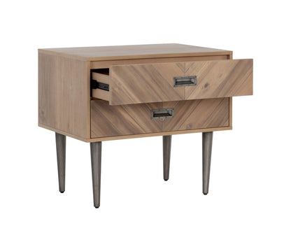 NAHLA GREYSON NIGHTSTAND - LIGHT ACACIA