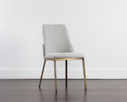 NAHLA MARIE DINING CHAIR - BELFAST HEATHER GREY / BRAVO METAL