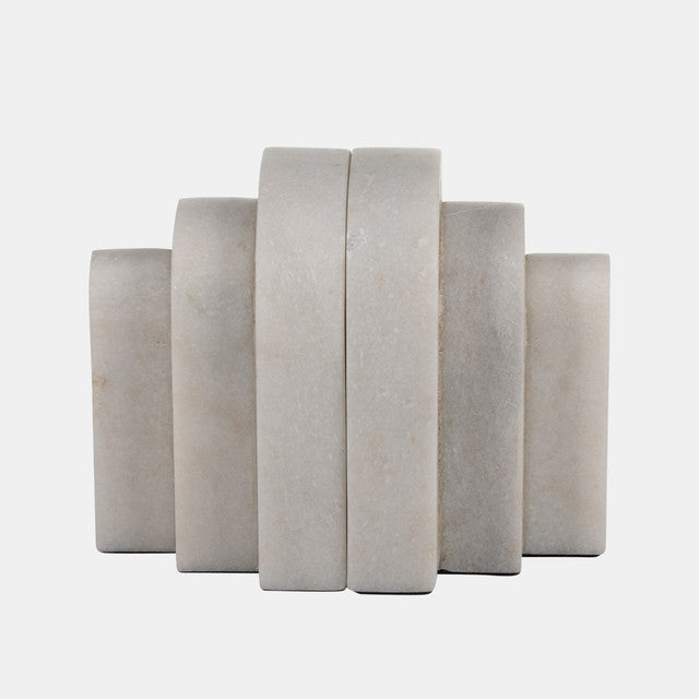 Marble Layered Arches Bookends