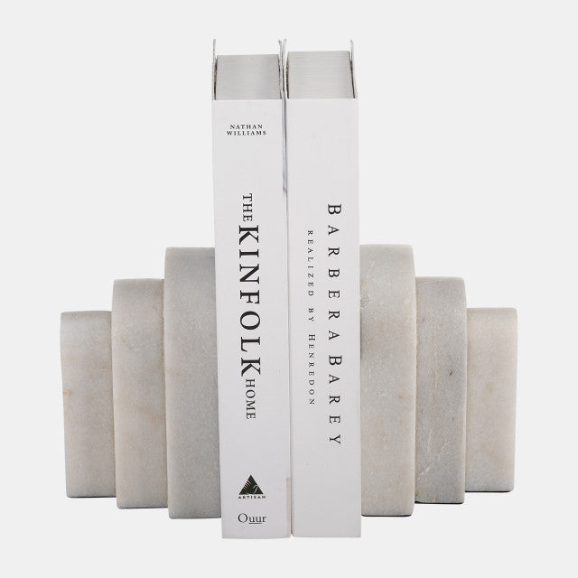 Marble Layered Arches Bookends