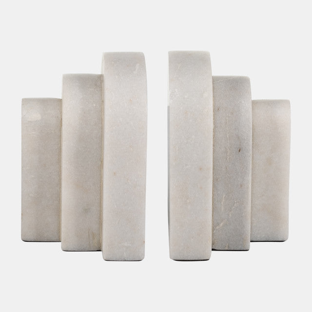 Marble Layered Arches Bookends