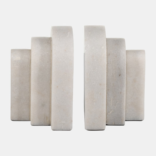 Marble Layered Arches Bookends