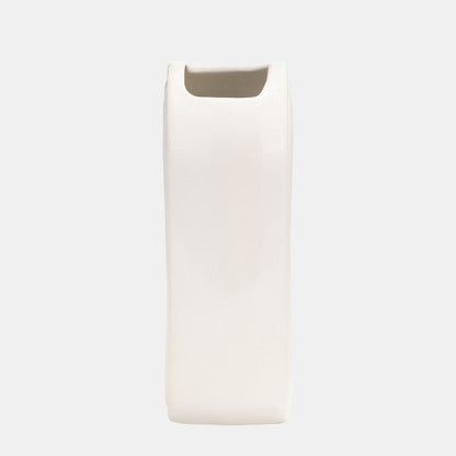 Ceramic Oval Ridged Vase