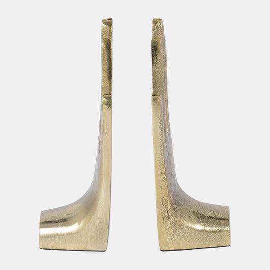 Metal Hands Bookends, Gold