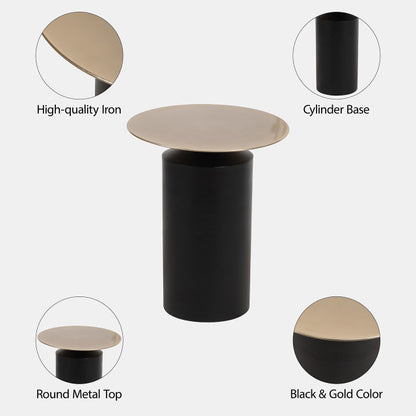 Metal Cylindrical Accent Table