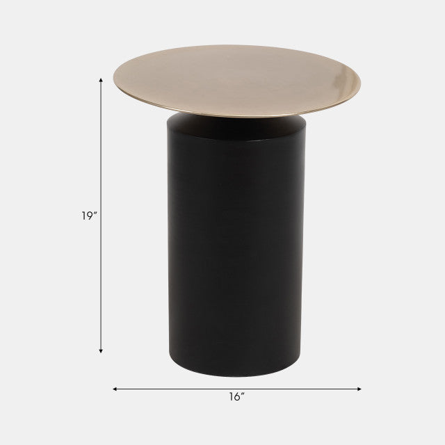 Metal Cylindrical Accent Table