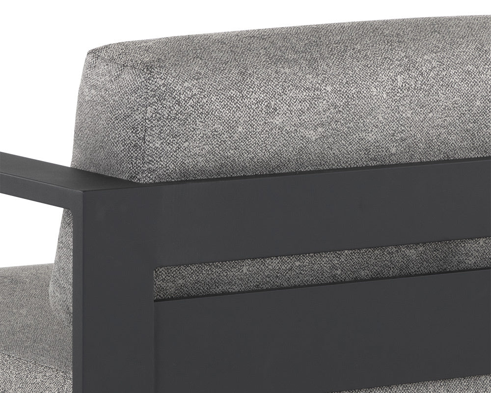 NAHLA TAVIRA ARMCHAIR - CHARCOAL - LANIKAI SALT AND PEPPER