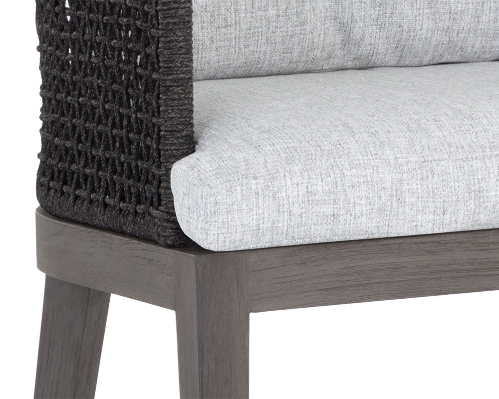 NAHLA CAPRI COUNTER STOOL - SMOKE GREY - COPACABANA MARBLE