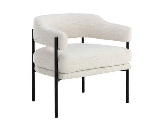 NAHLA LOLA LOUNGE CHAIR - MERINO PEARL