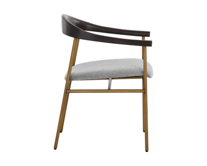 NAHLA GIORGIO DINING ARMCHAIR - POLO CLUB STONE