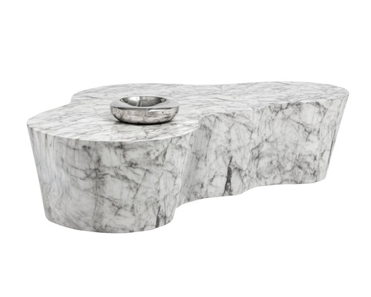 NAHLA AVA COFFEE TABLE - MARBLE LOOK