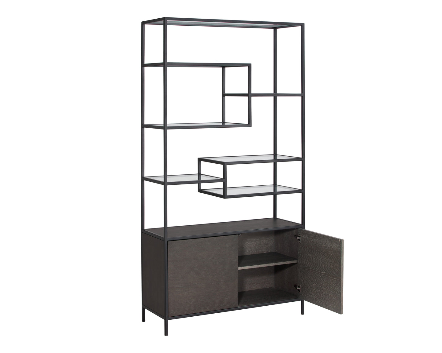 NAHLA STAMOS BOOKCASE - BLACK - CHARCOAL GREY