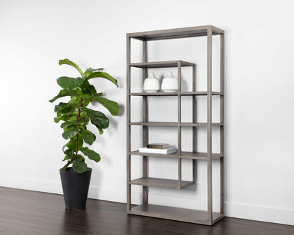 NAHLA KENZIE BOOKCASE - GREY