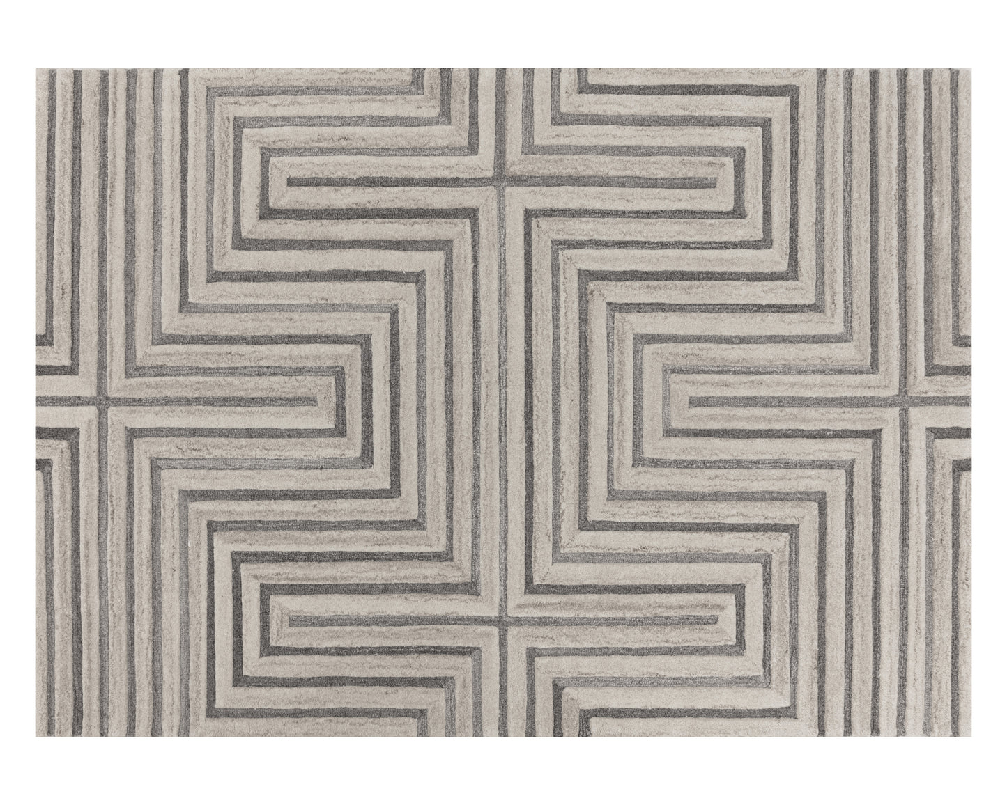 NAHLA OSLOW HAND-TUFTED RUG - BEIGE / GREY - 10' X 14'