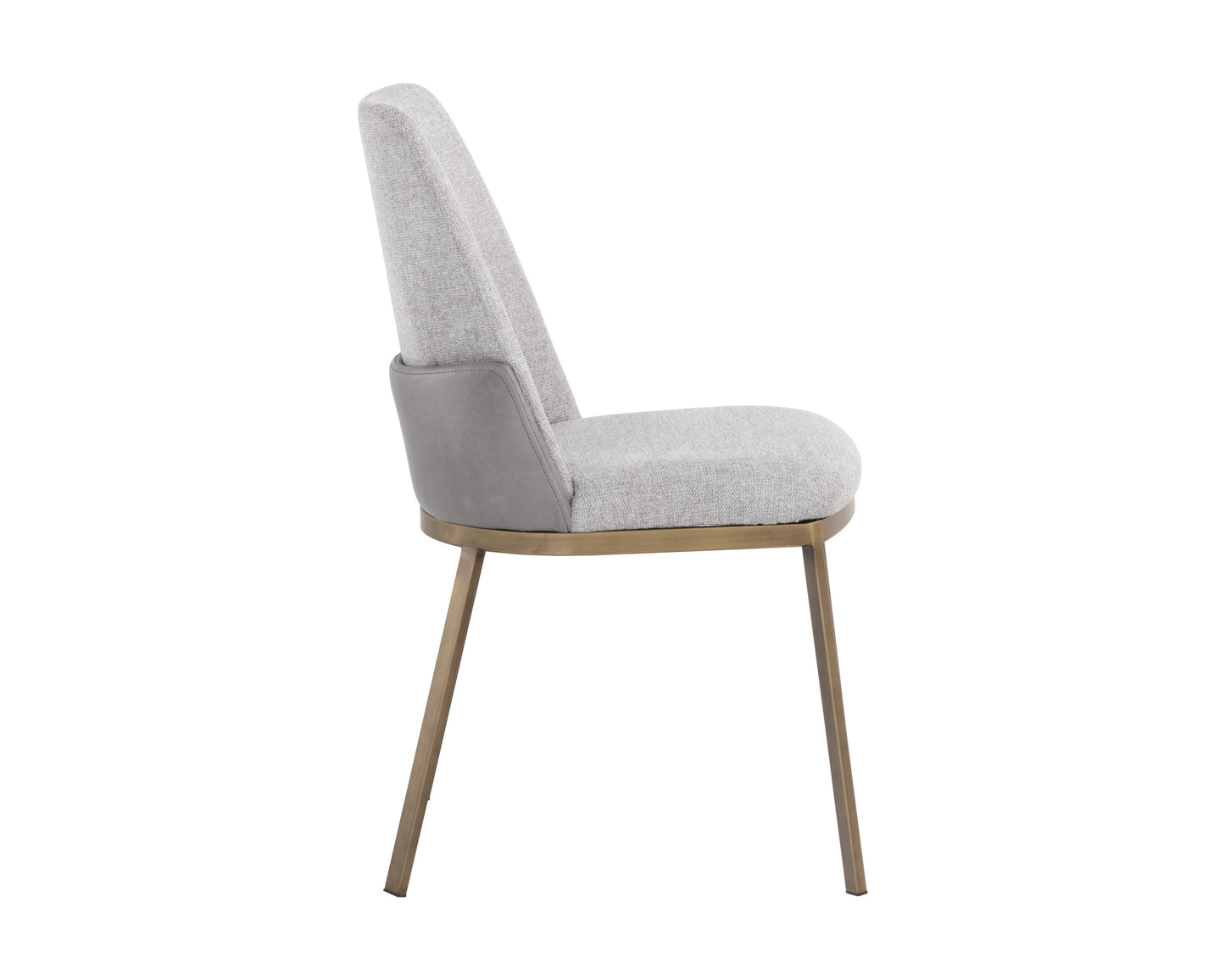 NAHLA MARIE DINING CHAIR - BELFAST HEATHER GREY / BRAVO METAL