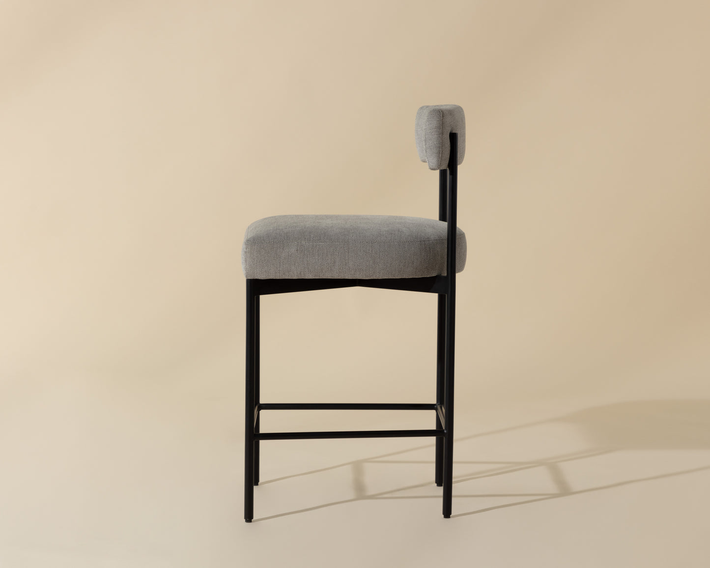 NAHLA SENECA COUNTER STOOL - BLACK - POLO CLUB STONE