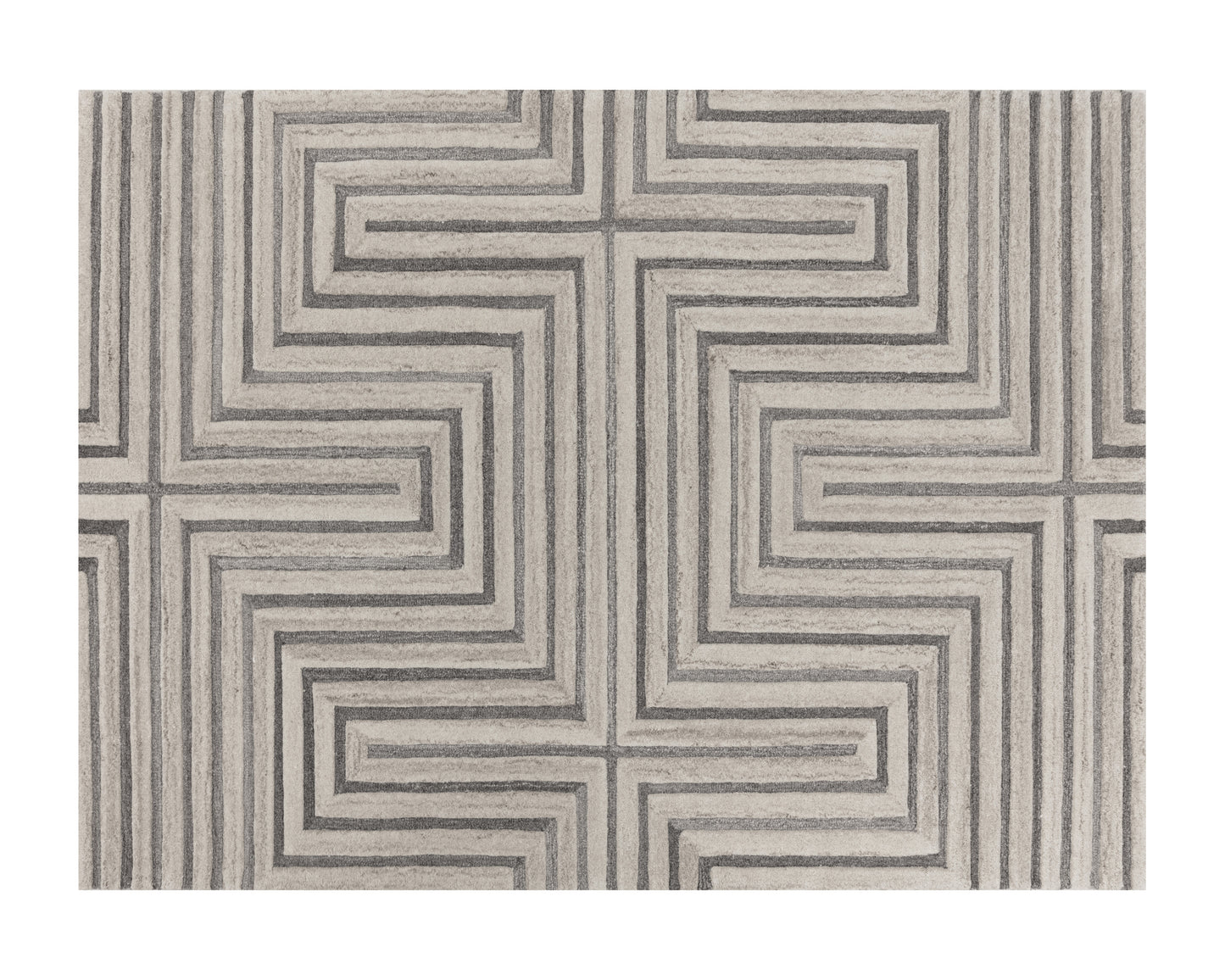 NAHLA OSLOW HAND-TUFTED RUG - BEIGE / GREY - 9' X 12'