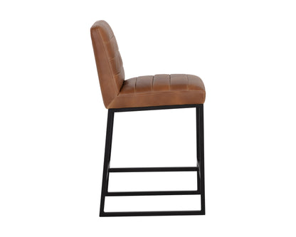 NAHLA SPYROS COUNTER STOOL - TOBACCO TAN