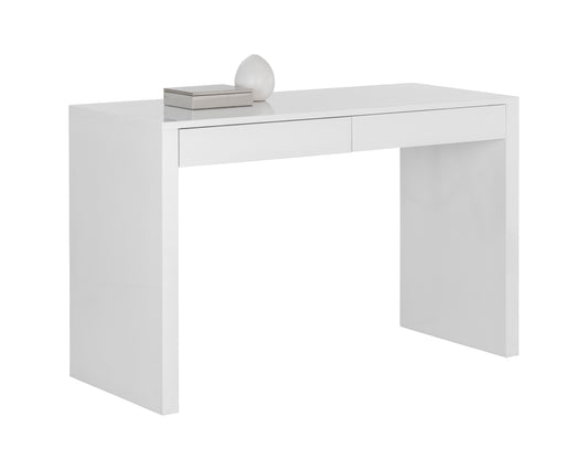 NAHLA DUTAD DESK - HIGH GLOSS WHITE