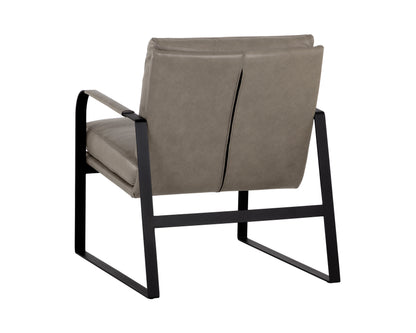 NAHLA STERLING LOUNGE CHAIR - MISSOURI STONE LEATHER