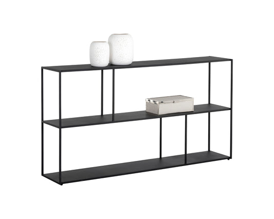 NAHLA EIFFEL LOW BOOKCASE - LARGE - BLACK