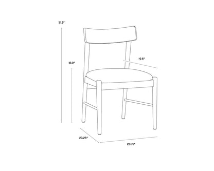 NAHLA MADISON DINING CHAIR - BRAVO ASH