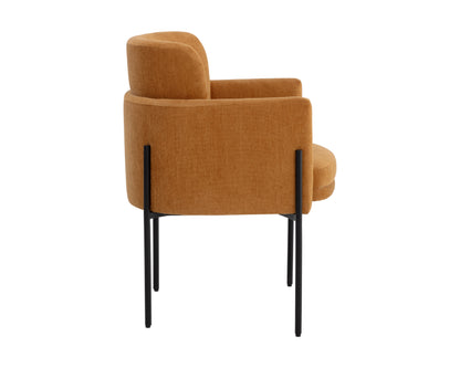 NAHLA RICHIE DINING ARMCHAIR - BLACK - DANNY AMBER