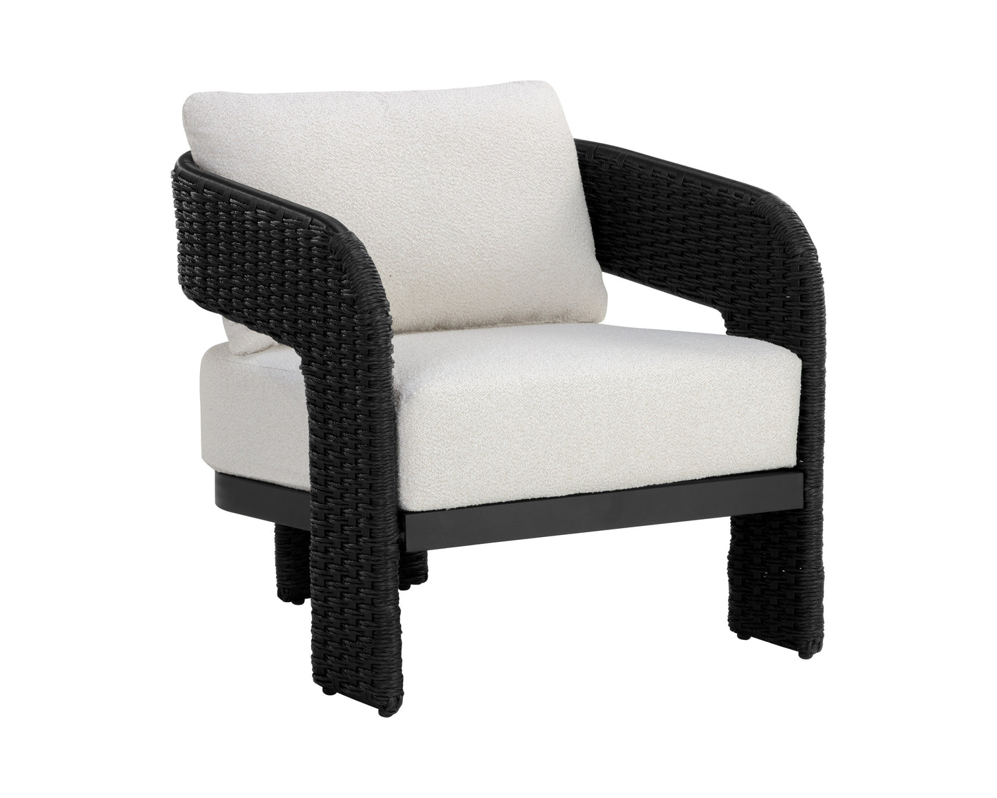 NAHLA PYLOS DINING ARMCHAIR - BLACK / LOUIS CREAM