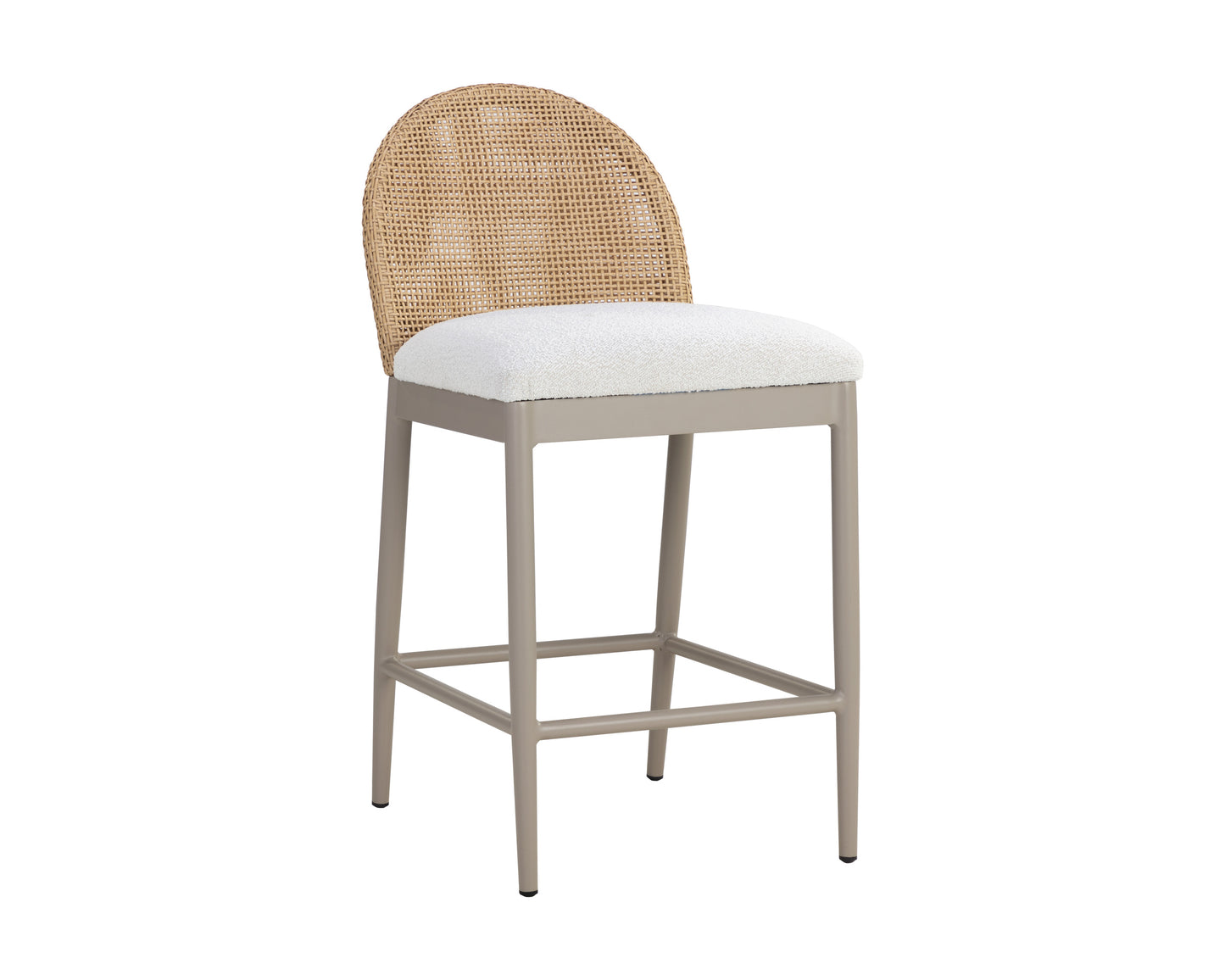 NAHLA CALANDRI COUNTER STOOL - GREIGE - LOUIS CREAM