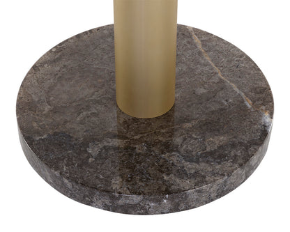 NAHLA MONACO BAR TABLE - GOLD - GREY MARBLE / CHARCOAL GREY