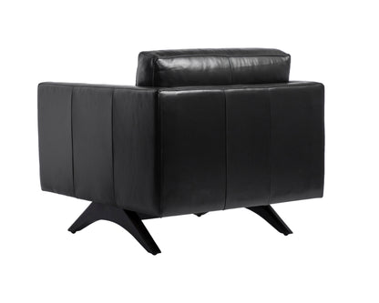 NAHLA ROGERS ARMCHAIR - CORTINA BLACK LEATHER