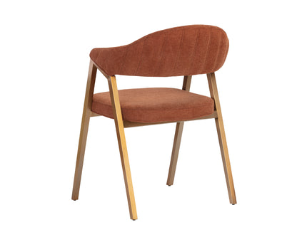 NAHLA BURGOS DINING ARMCHAIR - BELFAST RUST