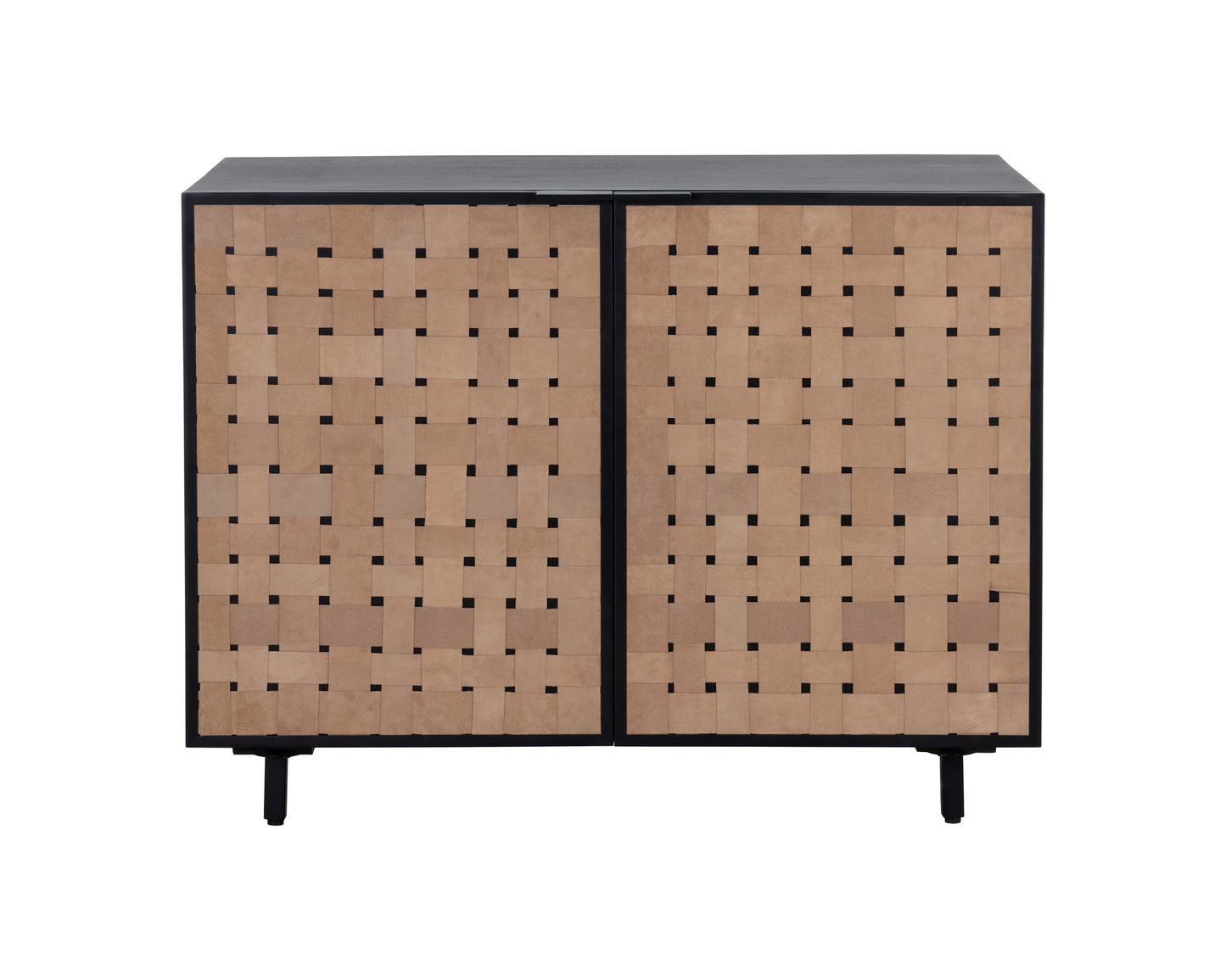 NAHLA OMARI SIDEBOARD - SMALL - SUEDE LIGHT TAN LEATHER