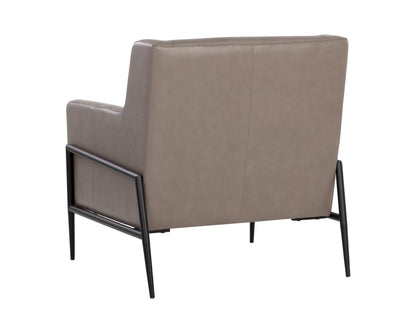 NAHLA TALULA LOUNGE CHAIR - ALPINE GREY LEATHER