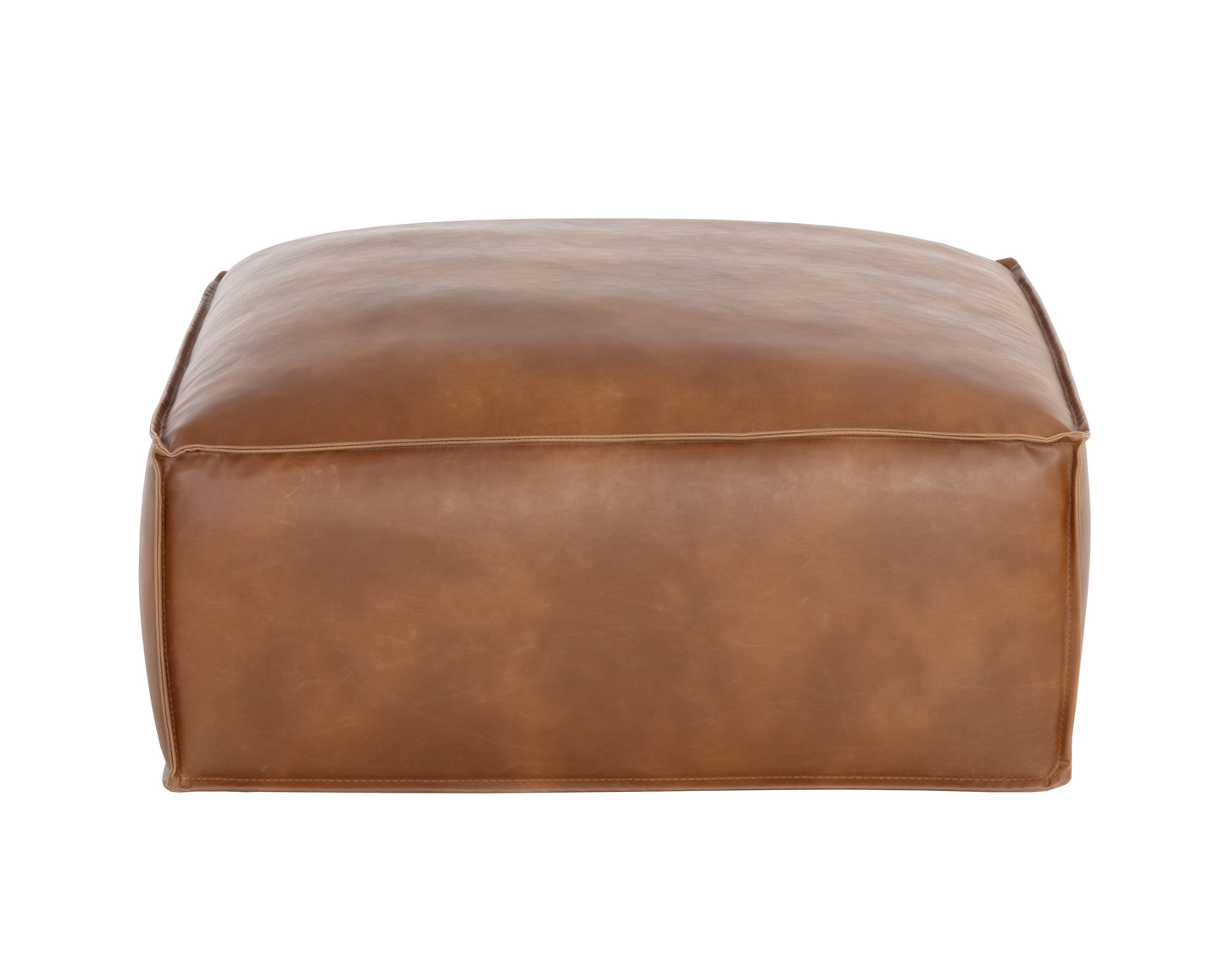 NAHLA LIRON OTTOMAN - TOBACCO TAN