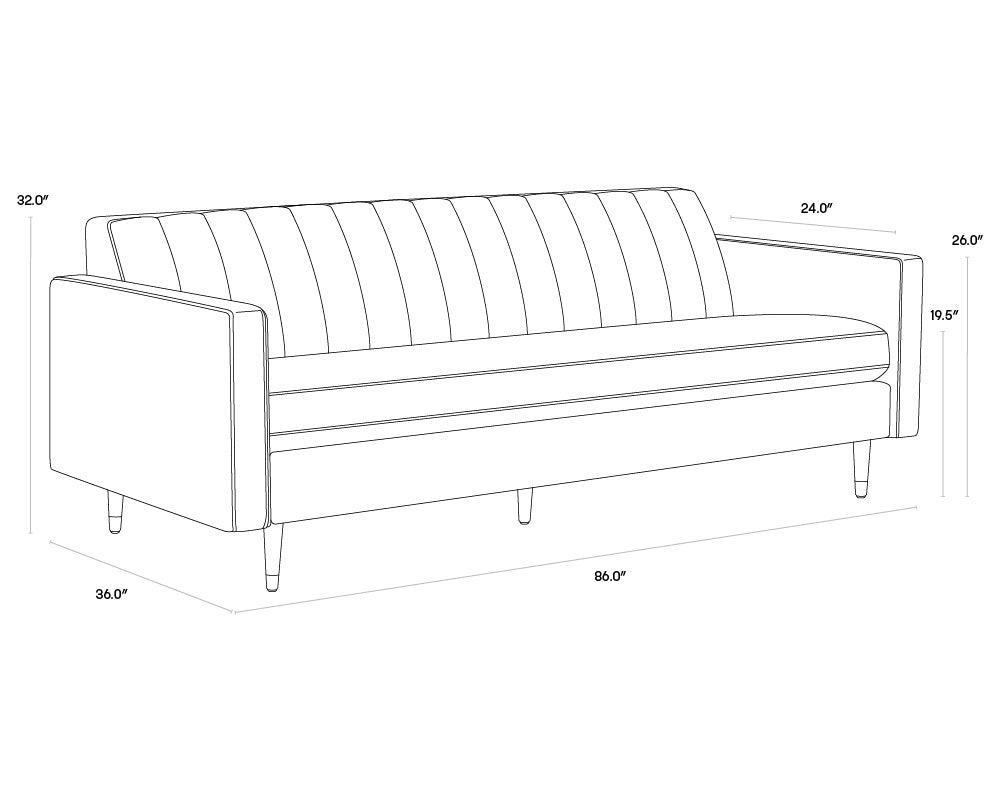 NAHLA YOSI SOFA - MOSS GREEN