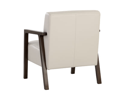 NAHLA NEYMAR LOUNGE CHAIR - LINEA LIGHT GREY LEATHER