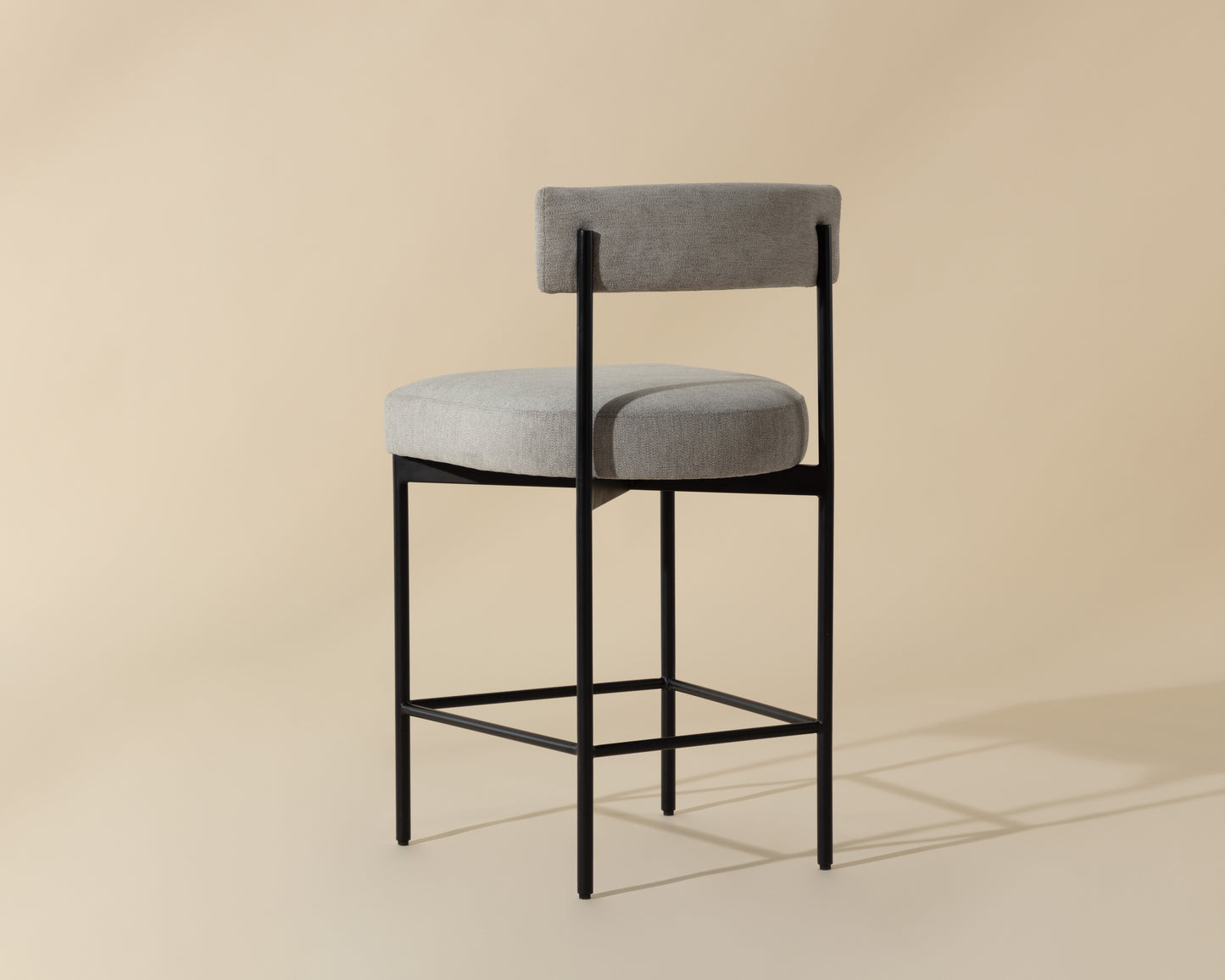 NAHLA SENECA COUNTER STOOL - BLACK - POLO CLUB STONE