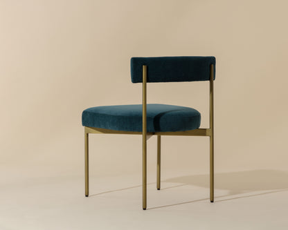 NAHLA SENECA DINING CHAIR - ANTIQUE BRASS - DANNY TEAL