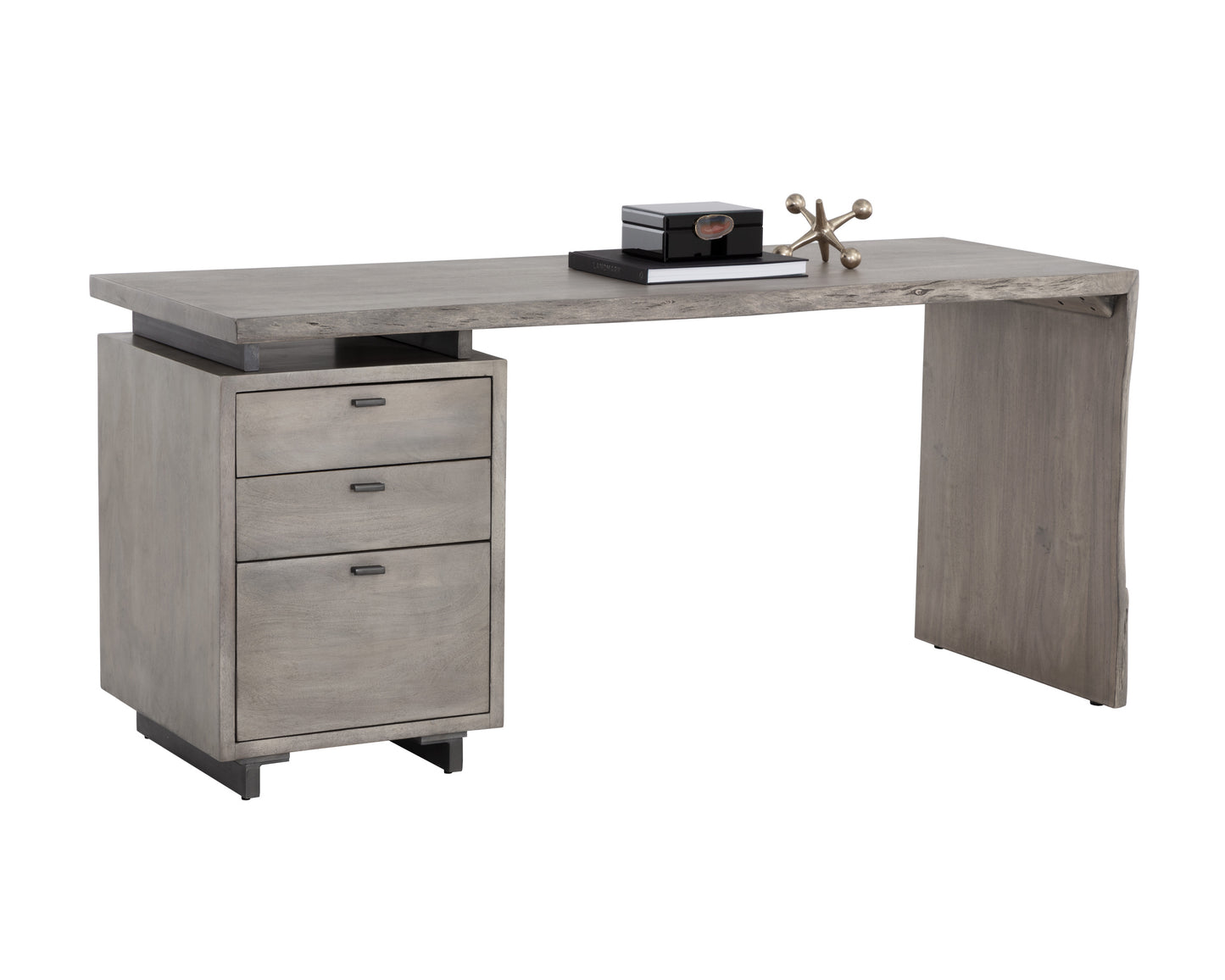 NAHLA LEWIS DESK - GREY