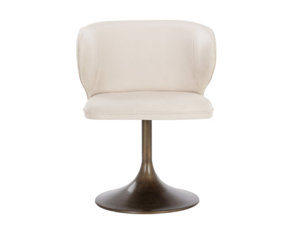 NAHLA SIMONE SWIVEL DINING CHAIR - CASABLANCA CLOUD