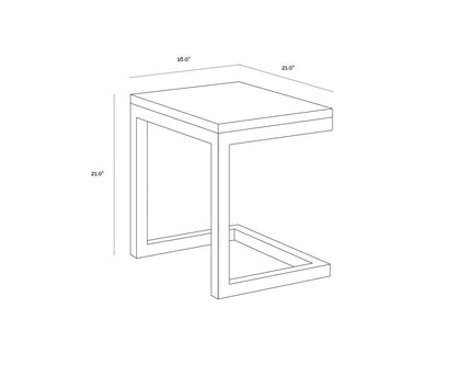 NAHLA GENEVE C-SHAPED END TABLE